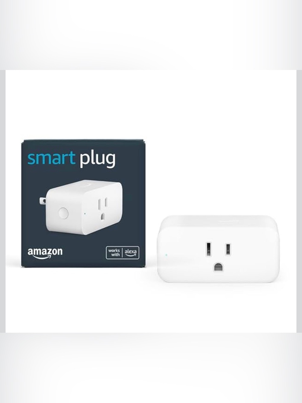 Amazon White Smart Plug Adapter with Alexa Compatibility